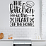 Вінілова наклейка Кухня серце будинку 49х50см The kitchen heart Happy Pocket Чорний матовий HP-072S-070M, фото 4