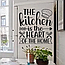 Вінілова наклейка Кухня серце будинку 49х50см The kitchen heart Happy Pocket Чорний матовий HP-072S-070M, фото 6