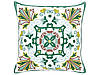 Набір з 2 бавовняних вишитих подушок зі східним візерунком 45 х 45 см, зелений ЕЛАНІТ, фото 2