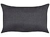 Набір з 2 лляних подушок 30 х 50 см чорний BANORI, фото 2
