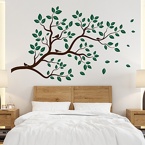 Интерьерная наклейка Ветка орнамент 49х95см узор цветы декор