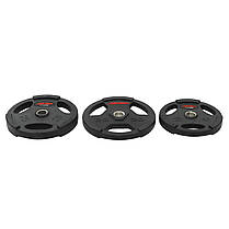 Диски обгумові для штанги LIFE FITNESS 20 кг 51 мм для силових тренувань, фото 6