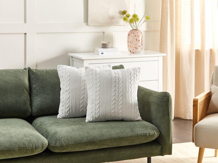 Набір з 2 бавовняних подушок Білий CADETIA, фото 1