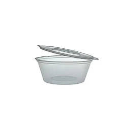 Соусник круглий PP з кришкою 80мл напівпрозорий, упаковка 50 шт