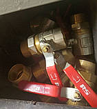 Кран кульовий з перехідником американка ДУ 32 1 1/4" муфтовий прямий різьбовий для води привід ручка, фото 9