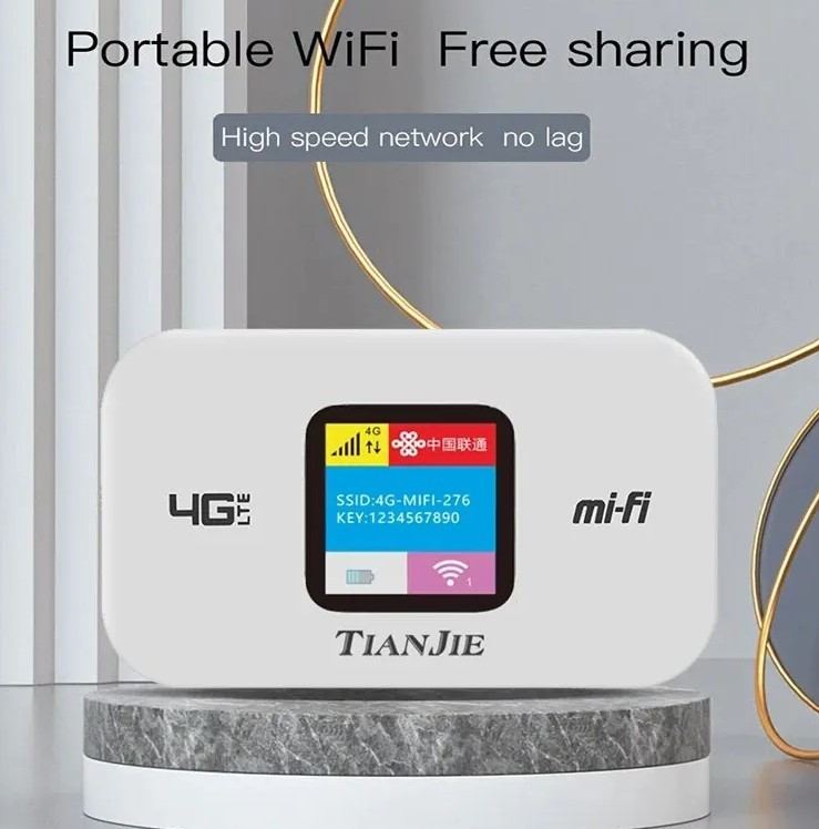 4g модем мобильный Wi-Fi роутер с аккумулятором под сим карту TIANJIE ...