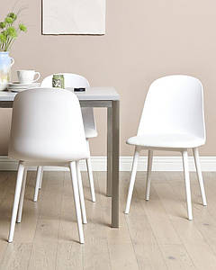 Набір з 2 обідніх стільців білий FOMBY