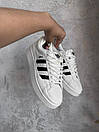 Кросівки чоловічі білі Adidas Campus x Bad Bunny White Black (12513), фото 3