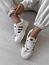 Кросівки чоловічі білі Adidas Campus x Bad Bunny White Black (12513), фото 6