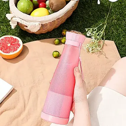 Портативний блендер-пляшка crown type juicer glass, Блендер для смузі, для фрешу, для коктейлів., фото 1