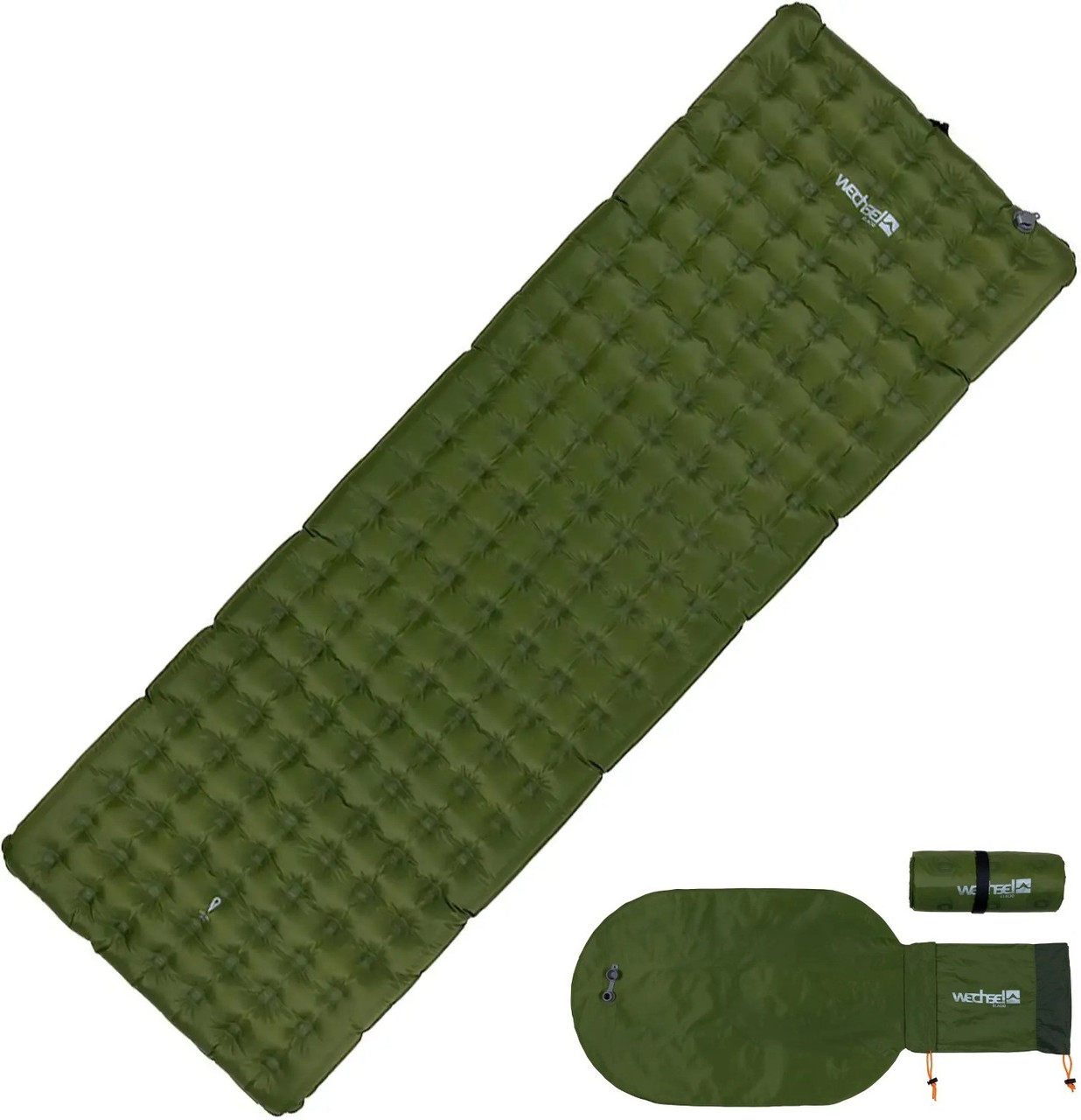 Туристичний надувний килимок з насосом Wechsel Glacio L 186x64x8 cm TL (Olive)