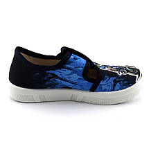 Тапочки для хлопчика темно-сині Мото тм Waldi, фото 3