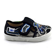Тапочки для хлопчика темно-сині Мото тм Waldi, фото 5