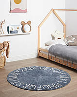 Круглий бавовняний дитячий килимок ø 120 см Blue VURGUN