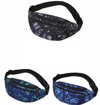 Поясна сумка бананка спортивна тканинна 28*15 см на блискавці в різних кольорах Nina