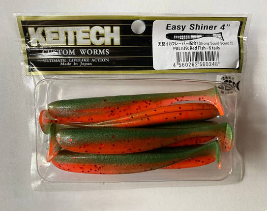 Силіконова приманка Easy Shiner 4,0 дюйми 6шт уп. PAL#39: Red Fish, фото 1