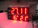 Світлодіодне табло для басейну 1000х600 (годинник-термометр), фото 2