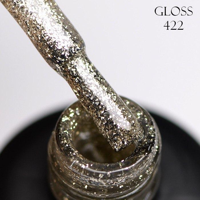 Гель-лак GLOSS 422 біле золото з мікроблиском, 11 мл