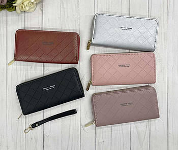 Гаманець жіночий стьобаний 10*20 см на блискавці в різних кольорах Nina