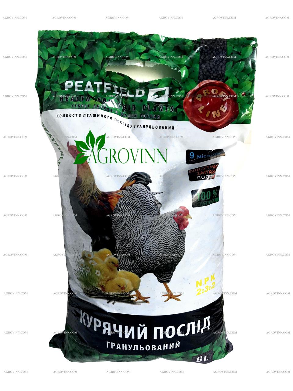 Гранульований курячий послід Peatfield 6 л