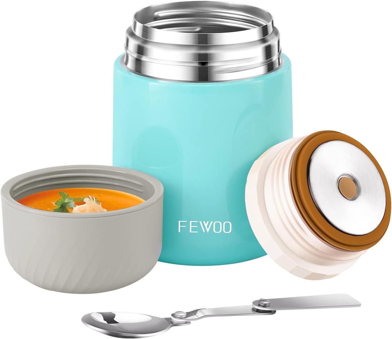 Термос для супу FEWOO, 600 мл, вакуумна ізольована харчова банка для гарячої холодної їжі, герметичні контейнери для супу, фото 1