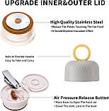 Термос для супу FEWOO, 600 мл, вакуумна ізольована харчова банка для гарячої холодної їжі, герметичні контейнери для супу, фото 6