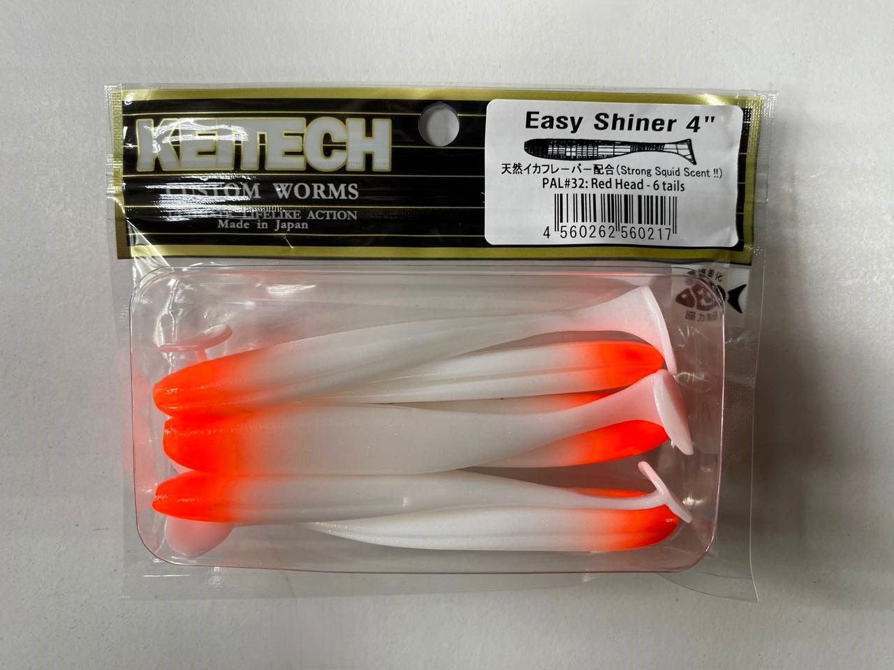 Силіконова приманка Easy Shiner 4,0 дюйми 6шт уп. PAL#32: Red Head
