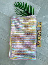 Плед дитячий теплий 100*110 см ручної роботи, ковдра м'яка тепла для немовляти, плед для новонароджених