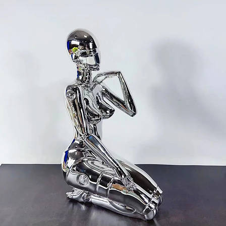Велика статуетка Кіберпанк Геноїд Хадзіме Сораяма (Hajime Sorayama), срібна, фото 1
