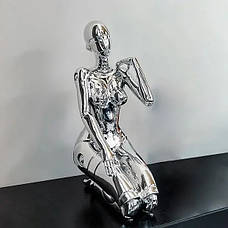 Велика статуетка Кіберпанк Геноїд Хадзіме Сораяма (Hajime Sorayama), срібна, фото 3
