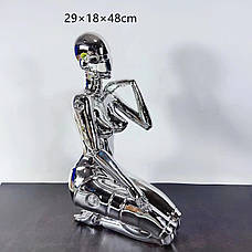 Велика статуетка Кіберпанк Геноїд Хадзіме Сораяма (Hajime Sorayama), срібна, фото 4