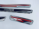 Універсальні накладки на пороги EXCLUSIVE для BMW X6 G06 2019+ (хром-карбон) TAN24, фото 5