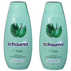 Шампунь для нормального та жирного волосся Schauma 7 Трав 400 мл