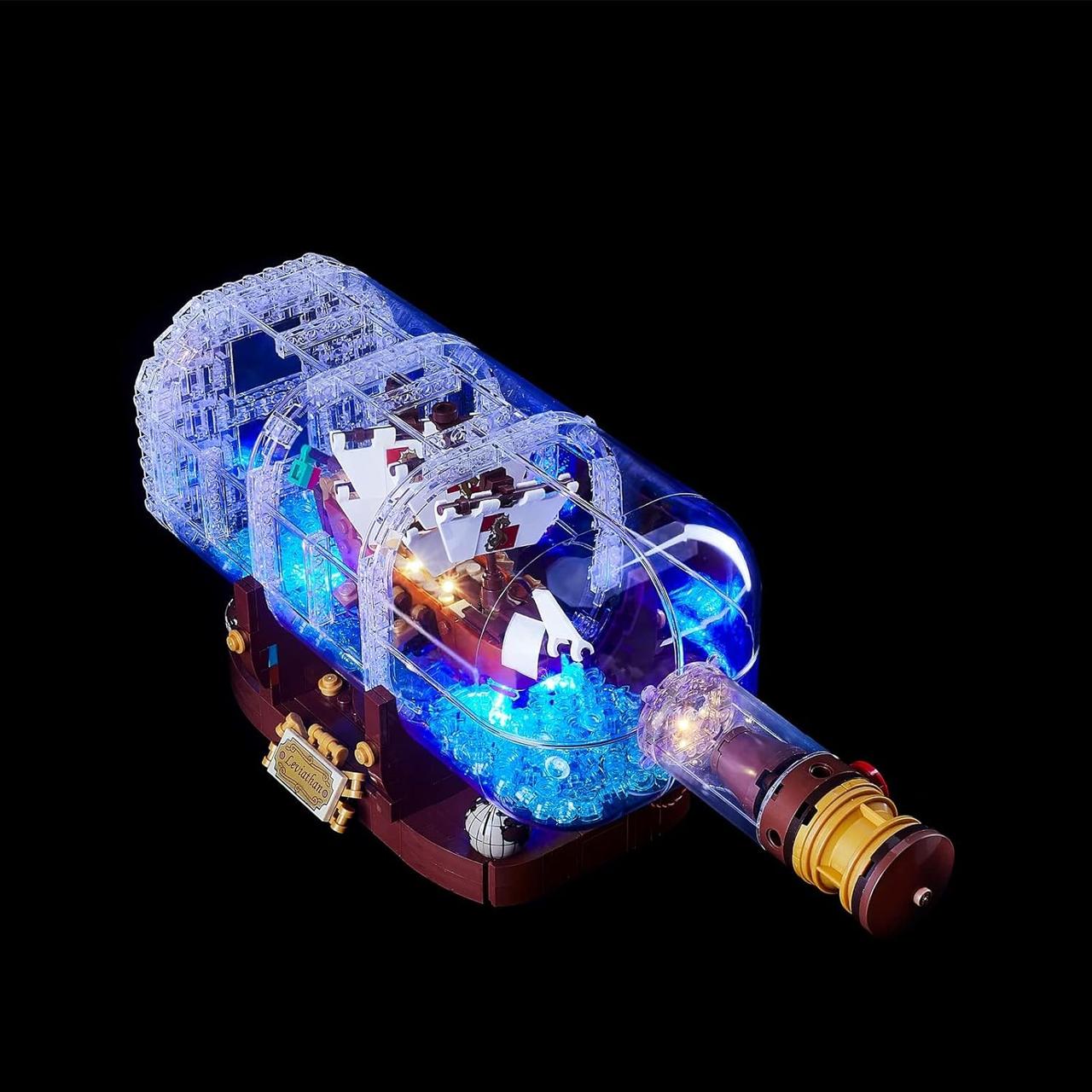 Комплект світлодіодного освітлення, сумісний із Lego Ship in a Bottle Light Kit 21313 92177 для моделі будівельних блоків, фото 1