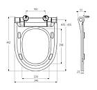 Кришка для унітазу швидкоз’ємне з мікроліфтом СП12-Д (346х442мм), фото 4