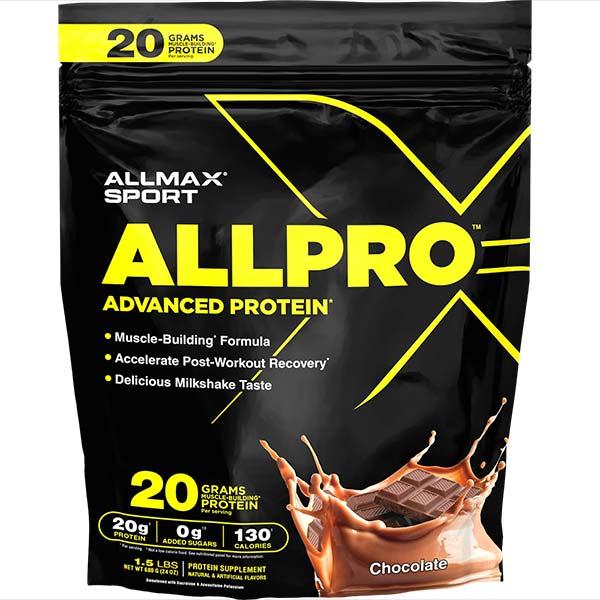 (уцінка термін по 2,25) Сироватковий протеїн ALLMAX Nutrition Allpro Advanced Protein 680 г (19 порц.) шоколад