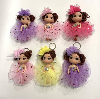 Дитячий брелок іграшка Лялька 13 см Дитячі брелоки в різних кольорах Nina