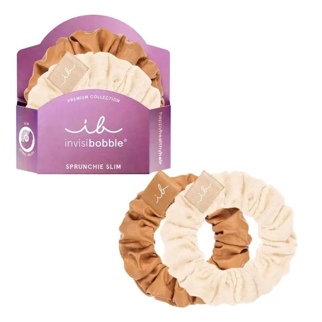 Резинка для волосся InvisiBobble Sprunchie Premium Crème De Caramel 2 шт, фото 1
