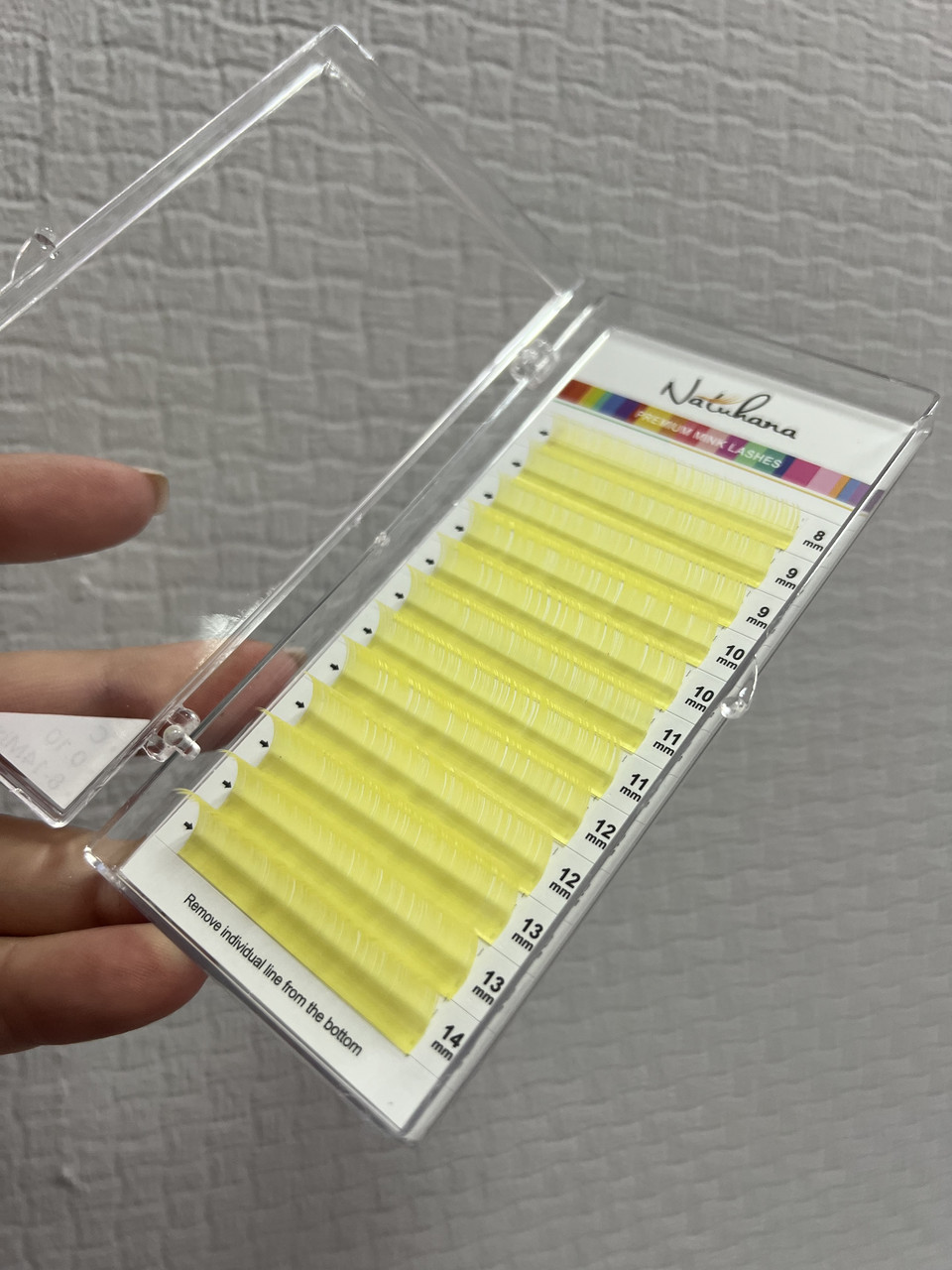 Жовті вії мікс С/0,10 (8-14 мм)