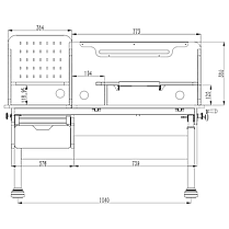 Парта Cubby Ammi Grey + Крісло Fundesk SST3LS Grey, фото 6