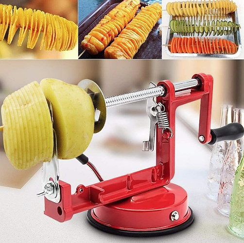 Аппарат для нарезки картофеля и овощей спиралью Spiral Potato Chips ...