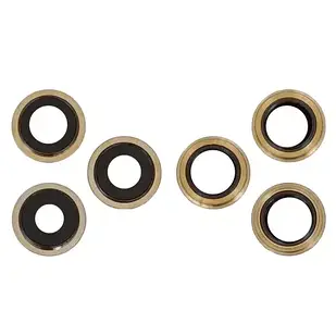 Скло камери для iPhone 12 Pro Max золотисте з рамкою комплект 3шт.