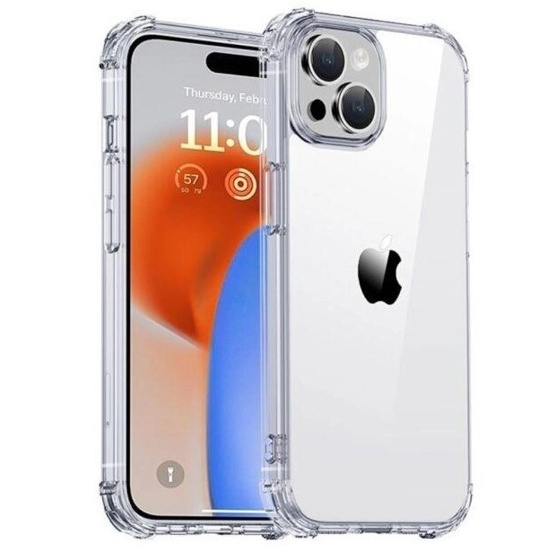 Протиударний прозорий чохол для Apple iPhone 15