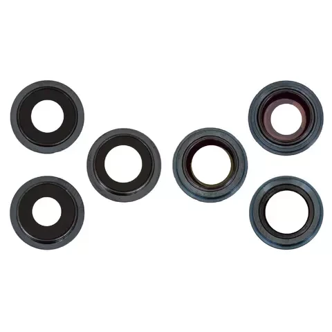 Скло камери для iPhone 12 Pro Max Синє з рамкою комплект 3шт., фото 1