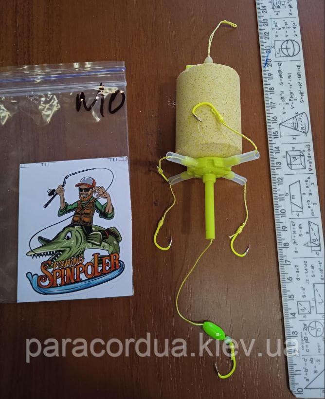 Оснастка світна на толстовбур, коропа No10 (флюр) з технопланктоном