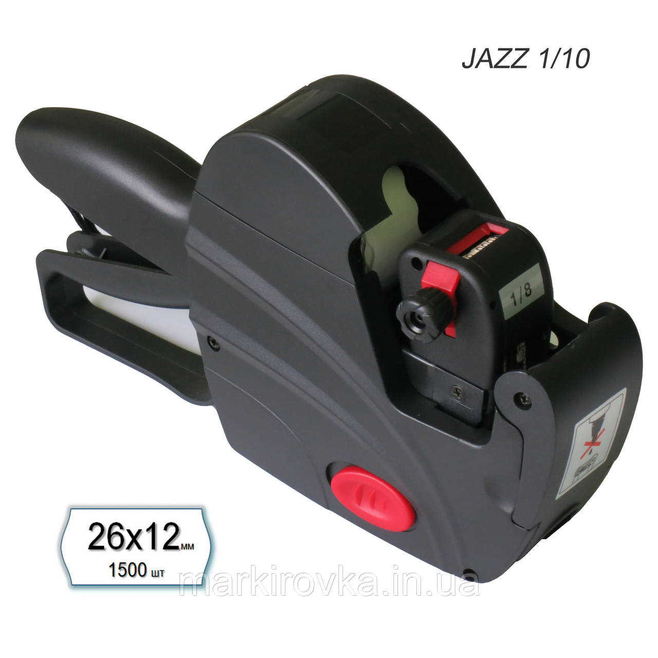 Этикет-пистолет (маркиратор) однострочный JAZZ -1/10. 1 строка, 10 ...