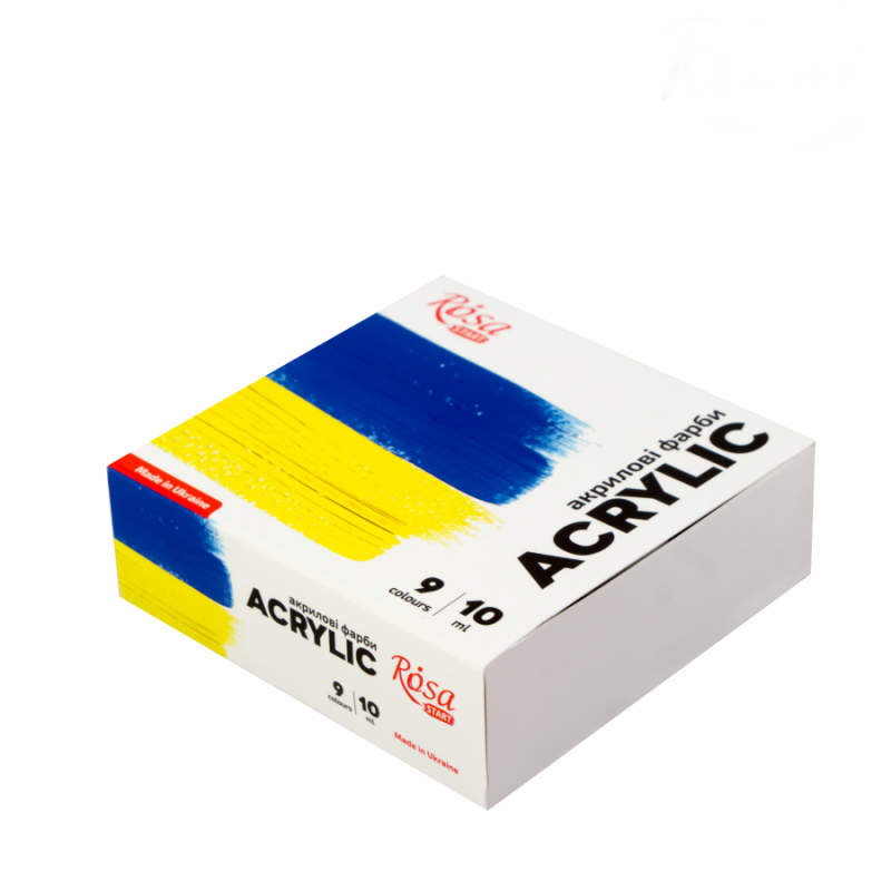 Набір акрилових фарб Ukraine Unicorn 9x10 мл, ROSA START 322111008