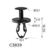 Фіксатор C3839 натискний/розпірний TESLA (1128034-00-B) ( уп. 100 шт.)