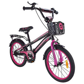 Велосипед двоколісний дитячий (колеса 18", сталева рама, дзвінок, складання 75%) Like2bike Dark Rider 241807