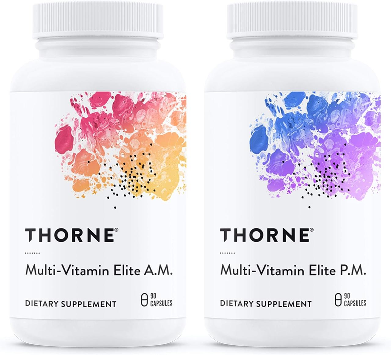 Thorne Research Multi-Vitamin Elite AM & PM / Мультивітаміни Еліт 2 банки по 90 капсул